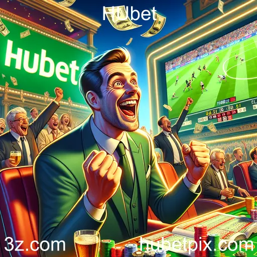 Imagem promocional da HUbet mostrando a plataforma e suas vantagens